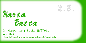 marta batta business card